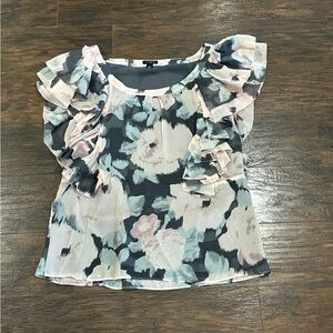 Ann Taylor Women's Pink & Gray Short Sleeve Top Size S